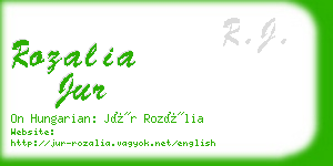 rozalia jur business card